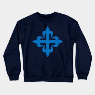 Flowered cross (blue) Crewneck Sweatshirt